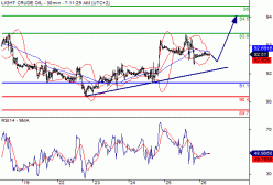 WTI CRUDE OIL - 30 min.