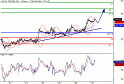 WTI CRUDE OIL - 30 min.