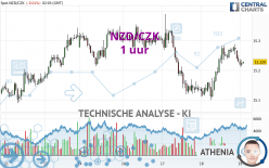 NZD/CZK - 1 uur