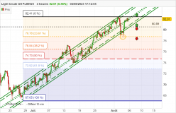 WTI CRUDE OIL - 4 uur