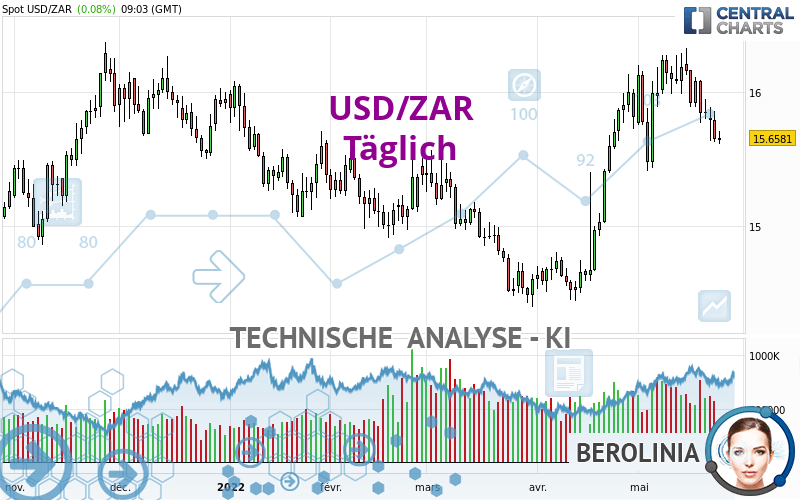 USD/ZAR - Dagelijks