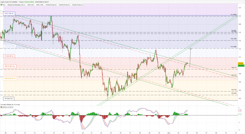 WTI CRUDE OIL - 1 uur