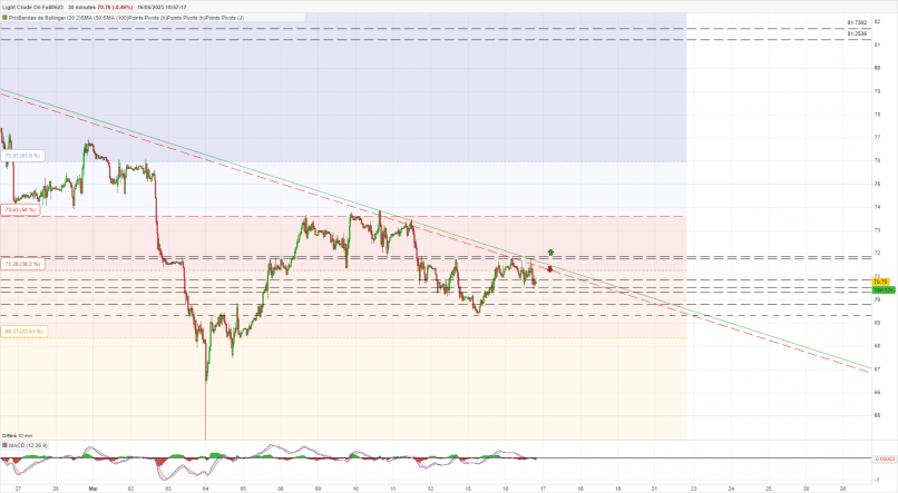 WTI CRUDE OIL - 30 min.