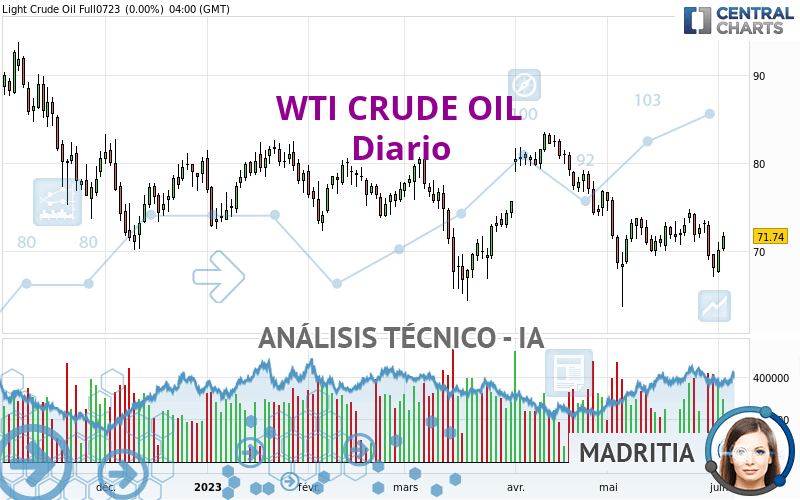 WTI CRUDE OIL - Journalier